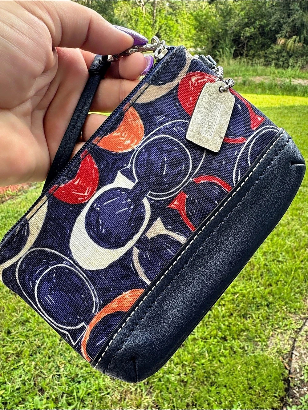 Coach Hamptons Scribble Signature Wristlet - Picture 2 of 10